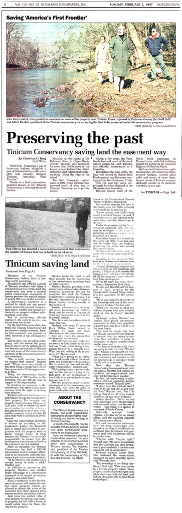 Tinicum Conservancy article